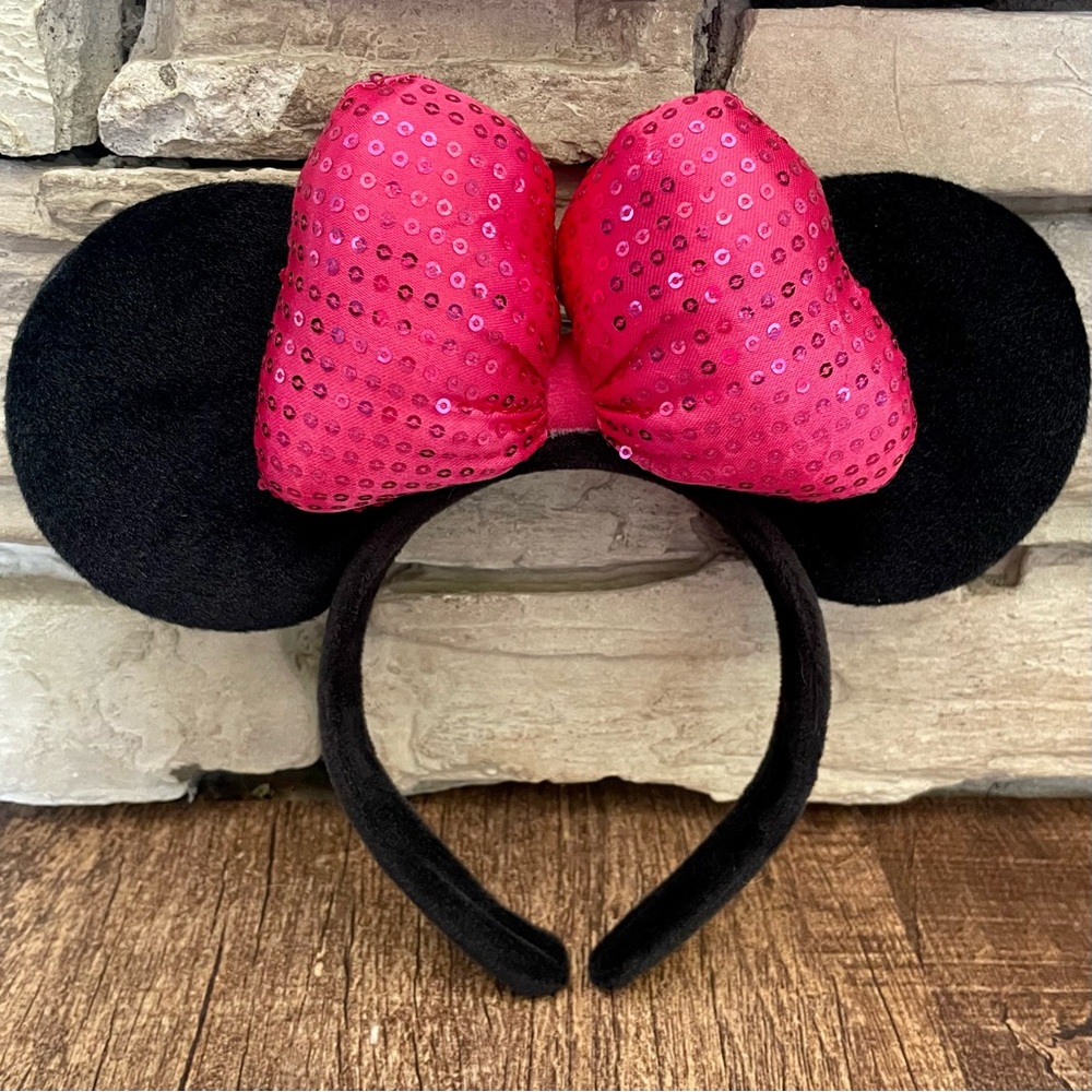 Disney Black and Pink Minnie Mouse Ears Headband - Picture 3 of 5